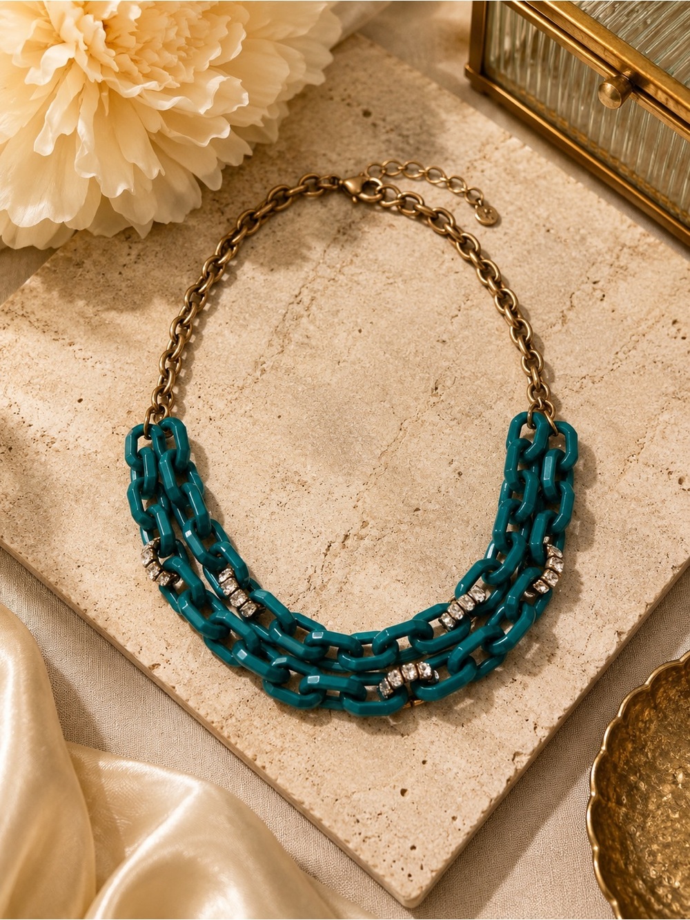 J.Crew | Resin Link Layer Necklace | 21” Adjustable
